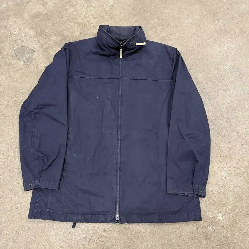 Banana Republic Full Zip Mock Neck Windbreaker Jacket Navy Men’s Medium